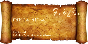 Füle Ábel névjegykártya