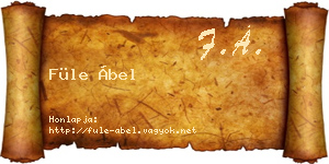 Füle Ábel névjegykártya